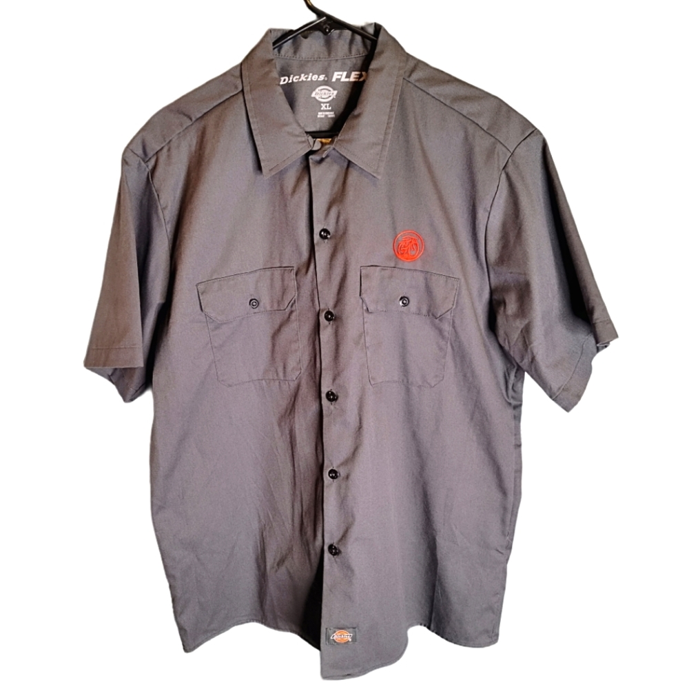 MENS EUC DICKIES FLEX- NEW BELGIUM BREWING BUTTON UP SHIRT